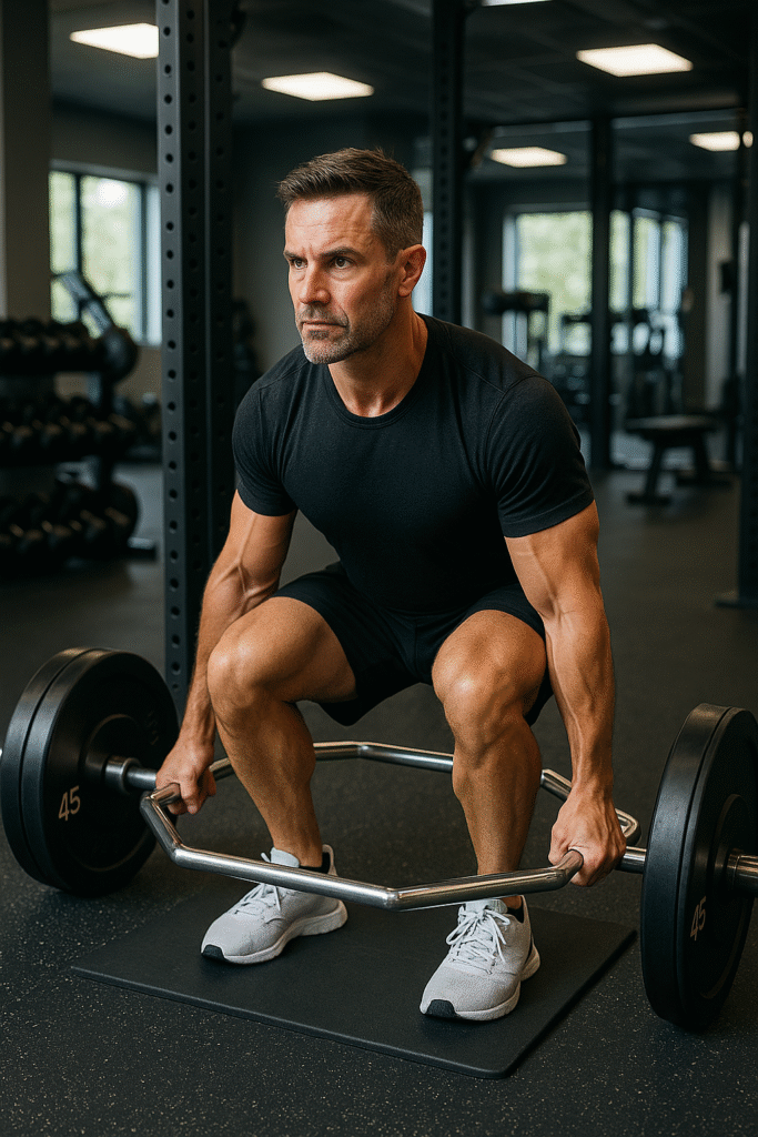 trap bar deadlifts